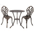 Garden 3PC Outdoor Setting Cast Aluminium Bistro Table Chair Patio Bronze